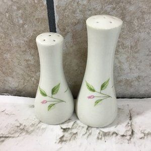 Vintage 60s Ben Seibel Iroquois China Wild Rose Salt And Pepper Shakers MCM Rare